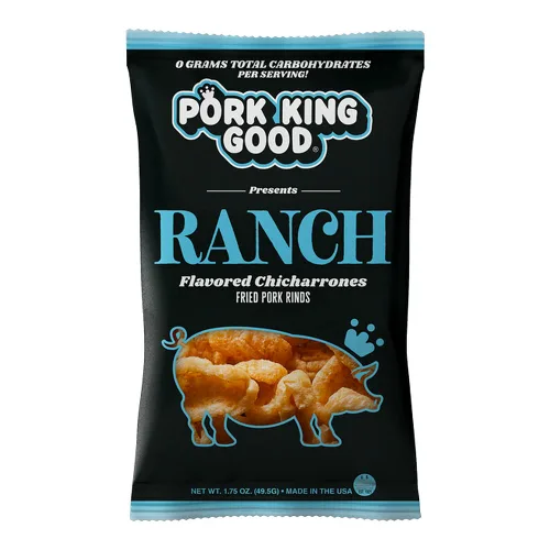 Vista 21 de Pork King Good Chicharrones de cerdo (Chicharrones) (Queso Cheddar Blanco, 4 Pack)