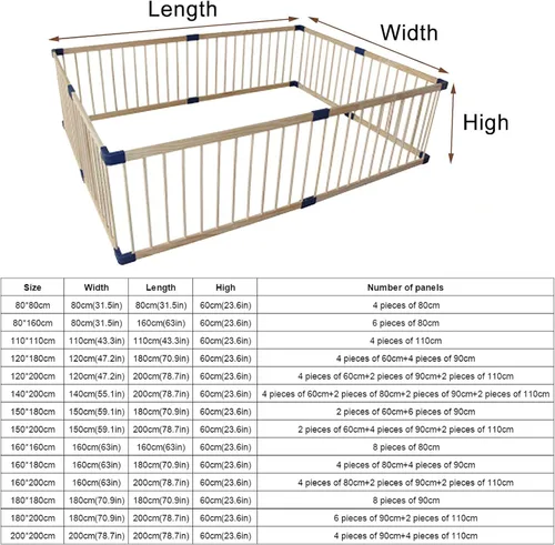 Vista 7 de Jolan Corralito para bebés de madera, fácil de instalar y quitar, cerca del bebé, para interiores y exteriores, centro de actividades de seguridad