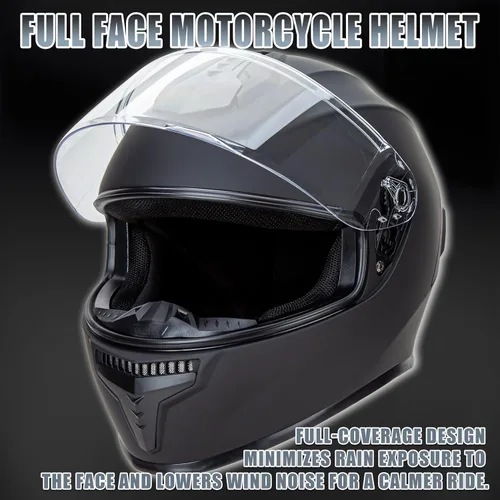 Vista 3 de Cartman Casco de motocicleta aprobado por DOT, casco integral