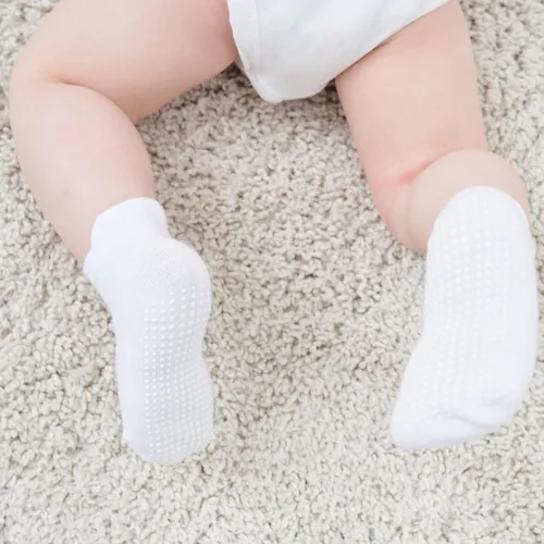 Vista 7 de Zaples - Calcetines altos hasta el tobillo para bebé con base antideslizante, unisex