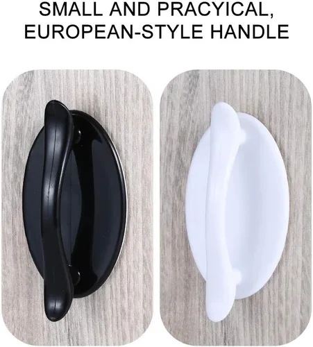 Vista 4 de WishLotus 2 manijas autoadhesivas para armario, moderno y minimalismo, tiradores de gabinete de fácil instalación, manija autoadhesiva para cajones