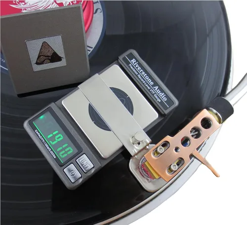 Riverstone Audio Medidor de presión de fuerza de seguimiento de lápiz giratorio de nivel de registro de precisión, 3.53 oz, resolución de 0.00 oz