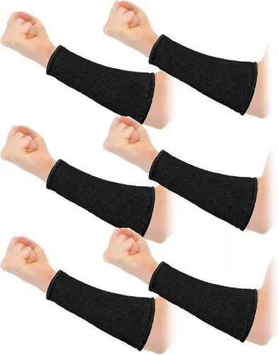 3 pares de protectores de brazo para piel delgada y moretones, manga de antebrazo resistente a cortes, nivel 5 de protección contra quemaduras en el