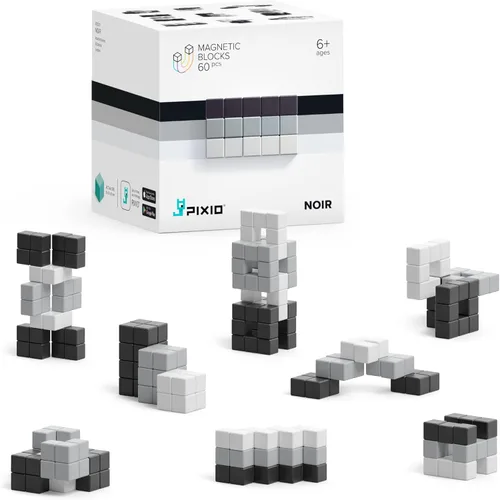 Vista 16 de PIXIO Sweet - Bloques magnéticos pequeños de construcción en estilo de arte de píxeles con aplicación gratuita - Cubos de plástico de 5/16" con 6