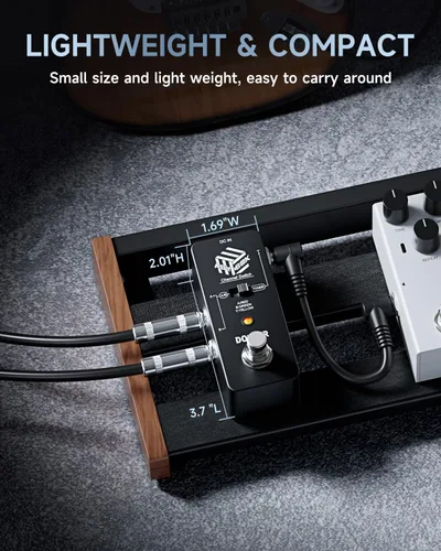 Vista 6 de Donner Pedal de efecto ABY Box, conmutador AB de selector de línea, mini, para guitarra, True Bypass