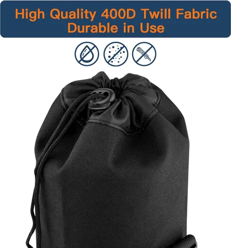 Vista 3 de Funda de transporte de viaje para trípode de teléfono celular y palo de selfie, bolsa de almacenamiento de nailon monopie con correa compatible