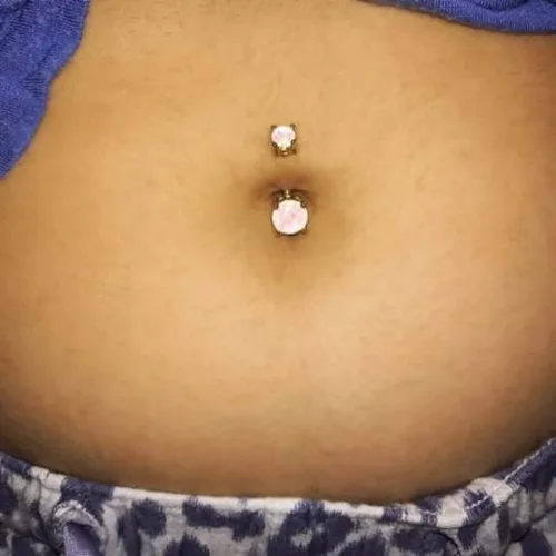 Vista 2 de Juego de doble punta ópalo de acero de 14 G, estilo 8888-364