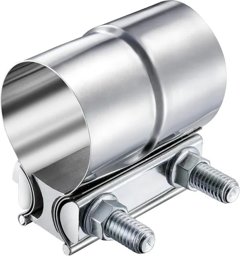 Abrazadera de banda de escape de junta solapada de 2 pulgadas, abrazadera de silenciador de acero inoxidable 304, abrazaderas de tubo acoplador de