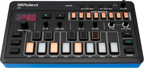 Roland AIRA Compact J-6 CHORD SYNTH | Máquina portátil de creación de canciones con sonido Roland profesional y características | Motor de