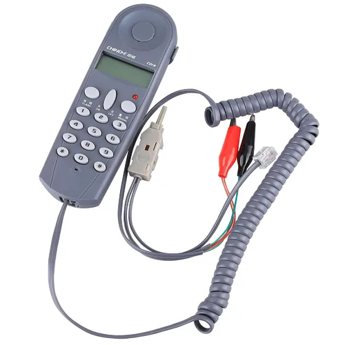 C019 Teléfono Línea Telefónica Probador de Cable de Red Probador de Prueba a Tope Herramienta Liniero Juego de Cable con Conectores y Carpintero