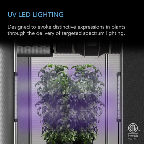 Vista 2 de AC Infinity IONBEAM U2, Barras de luz de crecimiento UV LED de espectro específico de 28 cm, kit de iluminación de 2 barras con diodos de 365 nm