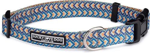 Vista 13 de Lucky Love Dog - Collar de perro ajustable con hebilla de fácil clic para pequeños a grandes, duradero y cómodo para perros machos y hembras, collar