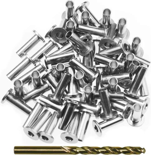 Vista 10 de Fundas protectoras para barandilla de cable de cuerda de alambre de 1/8 pulgadas, postes de madera, barandilla de bricolaje, acero inoxidable T316