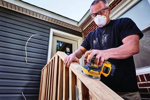 Vista 8 de DEWALT Kit de lijadora orbital aleatoria de 20 V MAX (DCW210P1)