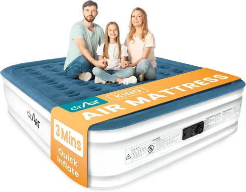 Vista 12 de Dr. air Colchón de aire individual con bomba incorporada, colchón inflable elevado de 18 pulgadas, cama de aire de panal máximo de 500 libras