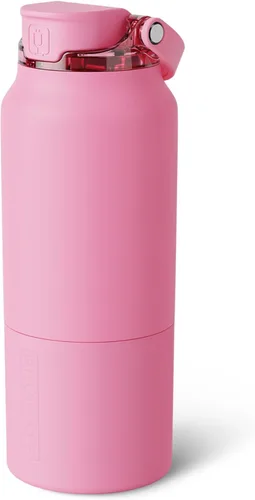 Vista 23 de BrüMate Rise Botella de agua de 25oz con popote de silicona cubierto Botella de agua aislada 100% a prueba de fugas Base apta para portavasos