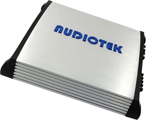 Vista 2 de AUDIOTEK AT2400S Amplificador estéreo de coche de 2 canales, 2400 vatios, 2 ohmios estables, indicador LED, rango completo, perilla de graves