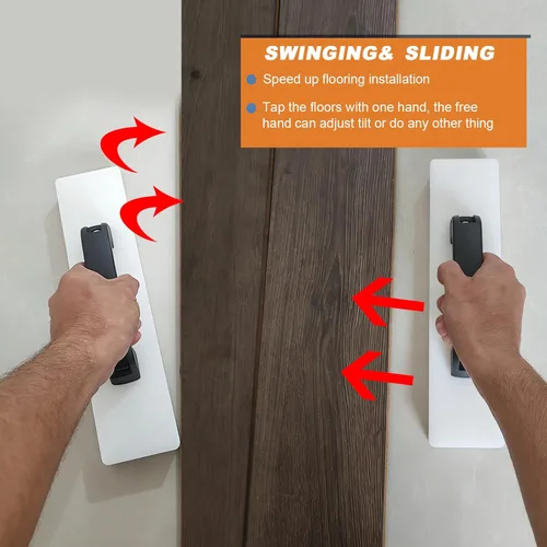 Vista 4 de Bloque de Golpeo para Suelos de Servicio Pesado - Adecuado para Laminado, Vinilo, Madera Dura y Madera Diseñada - Mango Incluido, Sin Martillo