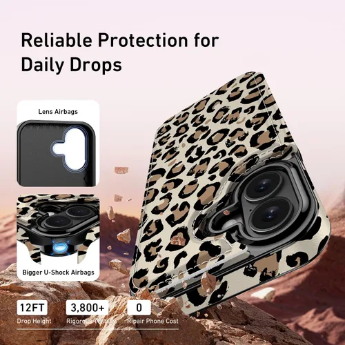 Vista 629 de LETO para iPhone 15 Pro Funda tipo cartera - Tapa tipo folio con patada - Diseños de moda - Tarjetero - Funda protectora para mujeres y niñas - 6.1