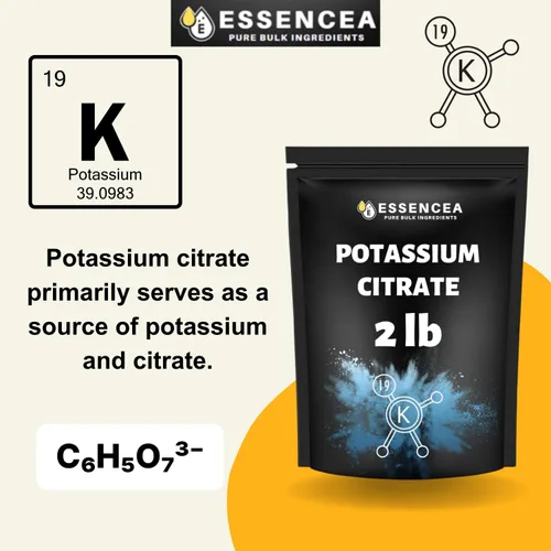 Vista 6 de Polvo de citrato de potasio de 2 libras por Essencea Pure Bulk Ingredients 100% citrato de potasio Suplemento de calidad premium (32 onzas)