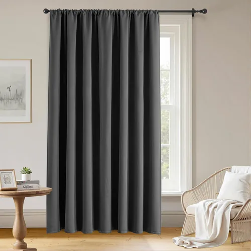 Vista 39 de Cortinas opacas para sala de estar, 100% cortinas opacas de 72 pulgadas de largo, juego de 2 paneles, cortinas con aislamiento térmico, pestaña