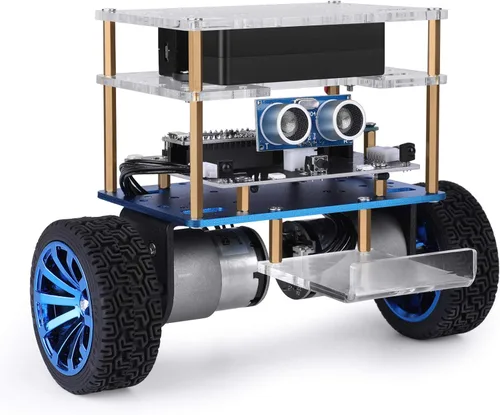 Vista 6 de ELEGOO UNO R3 Project Smart Robot Car Kit V4 Tumbller Self-Balancing Robot Car Kit Compatible con Arduino