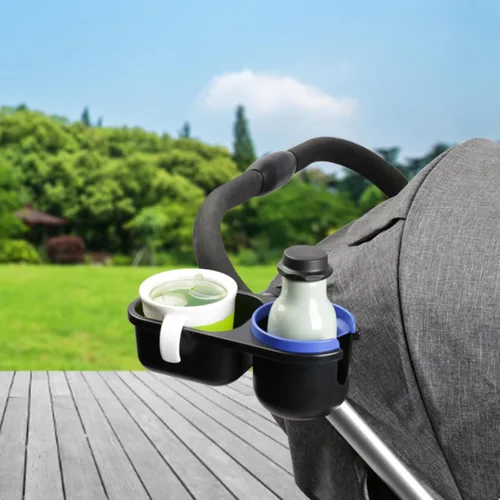 Vista 7 de Bandeja universal de aperitivos para cochecito con soporte para cochecito, bandeja universal para aperitivos con soporte para tazas, accesorio