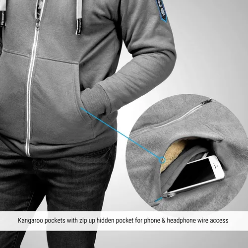 Vista 4 de Hayabusa Arctic - Sudadera con capucha pesada con cremallera