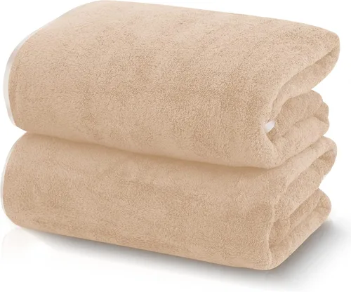 Vista 8 de TENSTARS Juego de 12 paños de alta calidad, secado rápido, terciopelo coral de microfibra suave, altamente absorbente, uso multiusos como baño, spa