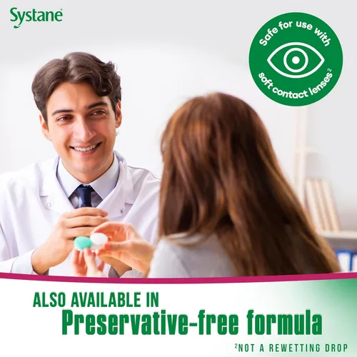 Vista 5 de Systane Ultra Gotas lubricantes para ojos, lágrimas artificiales para ojos secos, paquete doble, 10 ml cada una