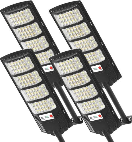 Vista 15 de Luces solares súper brillantes para exteriores, luz solar con sensor de movimiento, luz de inundación de seguridad impermeable con 3 modos