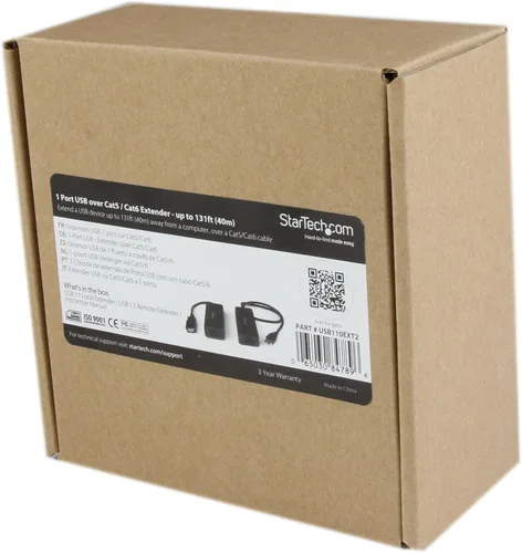 Vista 4 de StarTech.com Extensor USB 1.1 de 1 puerto – Hasta 131 pies (131.2 ft) sobre extensión Cat5/Cat6 – Extensor Ethernet USB 1.1 de hasta 12 Mbps