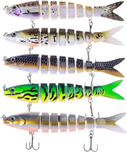 Señuelos de pesca, señuelos de lubina, cebos multiarticulados, cebos de bajo, señuelo de pesca de hundimiento lento, señuelo de pesca de agua
