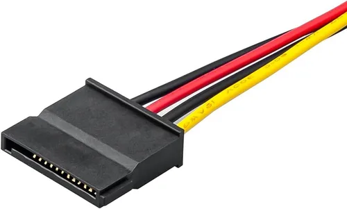 Vista 4 de OwlTree Paquete de 2 cables adaptadores de corriente para disco duro hembra de 4 pines a SATA compatibles con grabadoras de video Hikvision de 7.87