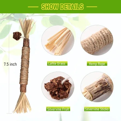 Vista 6 de GBSYU Silvervine - Paquete de 1 juguete para gatos de interior, juguetes masticables para gatos de interior, juguetes masticables para masticadores