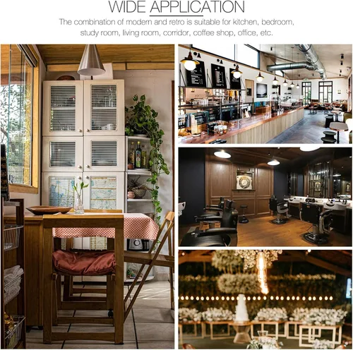 Vista 6 de Soporte de caja de salida de una pieza, E26 E27 Base de porcelana Soporte de lámpara de iluminación con parte superior con cable para cocina, Negro