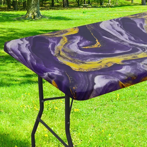 Vista 35 de Smiry Mantel rectangular para mesas de 4 pies, impermeable, elástico, ajustable, para mesas de 4 pies, manteles de vinilo con parte trasera