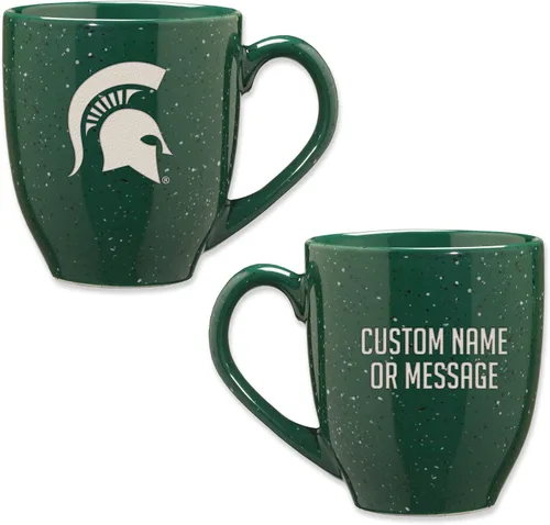 Vista 80 de Rico Industries NCAA UCLA Bruins Royal Blue - Taza de café de cerámica moteada grabada con láser de 16 onzas