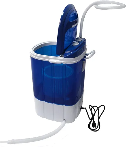 Vista 7 de Mini lavadora portátil de capacidad de 7 libras con control de temporizador giratorio Lavadora de ropa compacta para apartamento Viajar RV Ahorro