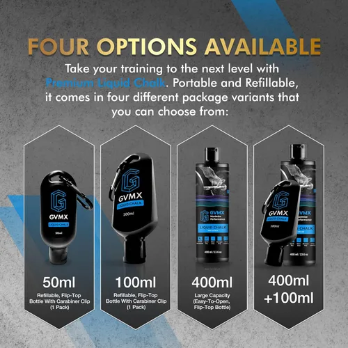 Vista 7 de 50ML/100ML/400ML Superior Grip Premium Liquid Chalk. Long Lasting Mess-Free Gym Chalk for Weightlifting, Gymnastics, Climbing. Fast Drying