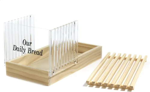 Vista 6 de Norpro Bread Slicer with Crumb Catcher Brown .5in/1.25cm