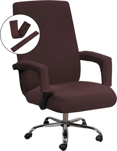 Vista 11 de H.VERSAILTEX Fundas para silla de oficina en casa, fundas elásticas para silla de escritorio de computadora, respaldo medio y alto, universal, funda