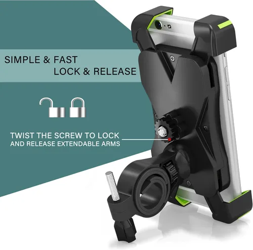 Vista 2 de Soporte para bicicleta Artix, soporte de teléfono para bicicleta, horquilla con capacidad de rotación de 360 grados y abrazadera universal