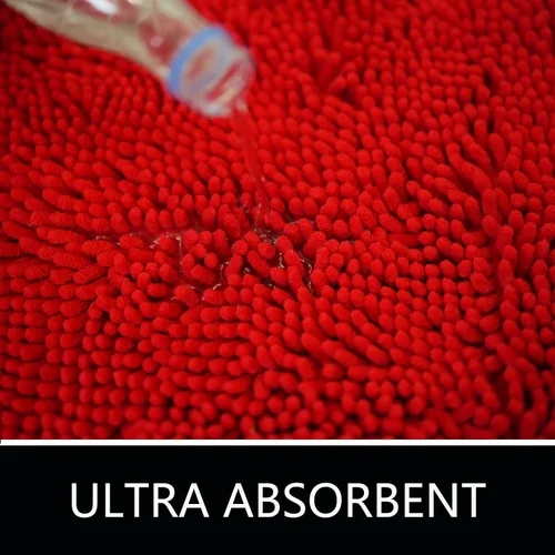 Vista 5 de BOANKODU Bathroom Rugs Chenille Bath mat, Extra Thick and Absorbent, Non-Slip, Machine Washable, Dry Quckily, Soft Cozy Plush, Shower Bathtubs and