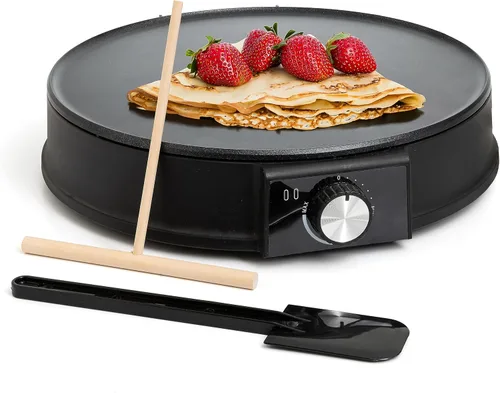 Vista 12 de Moss & Stone Máquina eléctrica para crepas, sartén portátil antiadherente de 8 pulgadas con placa de inmersión, apagado automático, interruptor