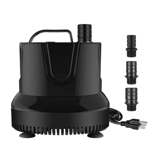 Vista 10 de Simple Deluxe Bomba sumergible de 80 GPH de 3.6 W con entrada ajustable y cable impermeable de 6 pies para pecera, hidroponía, fuentes, estanques