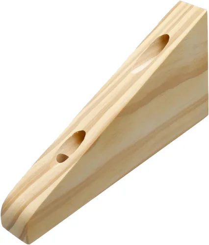 Vista 3 de Paquete de 2 soportes de estante de madera para montaje en pared Amarillo claro