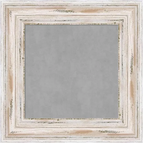 Amanti Art Tablero magnético con marco blanco de 17 x 17 pulgadas, tablero de visión XS para uso con imanes, hoja de metal 100% para mostrar