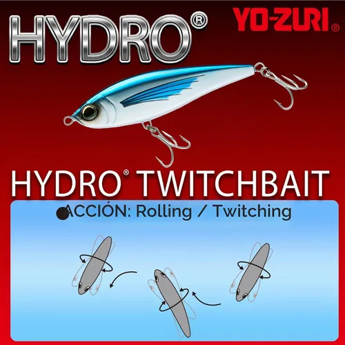 Vista 3 de Yo-Zuri R1432-BP: Hydro Twitchbait (S) 150Mm 6", Negro Púrpura