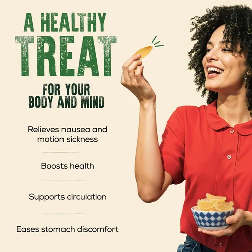 Vista 3 de Rebanadas de jengibre seco Piezas de frutas deshidratadas para aperitivos, hornear o cocinar Certificado Kosher Snacks saludables de frutas